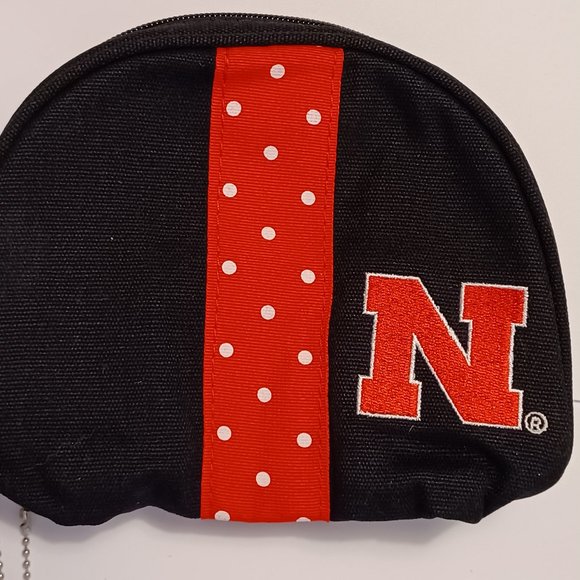 NWT Nebraska Corn Huskers Zippered Cosmetic Bag Collegiate NCAA - Picture 5 of 5